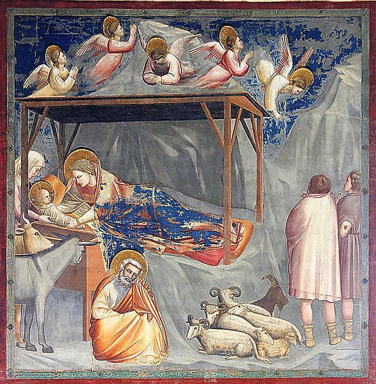 Giotto di Bondone'nin, İsa'nın doğumunu simgeleyen freski