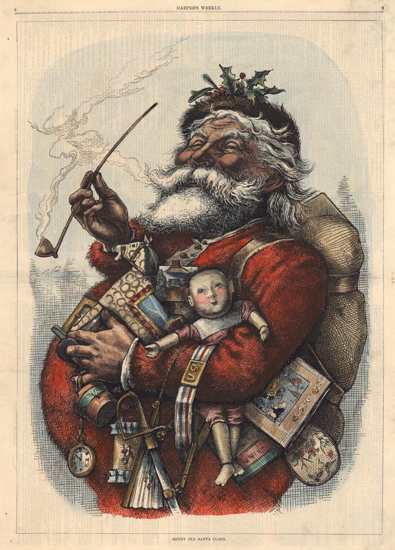 Thomas Nast'ın 1881 tarihli bir Noel Baba çizimi